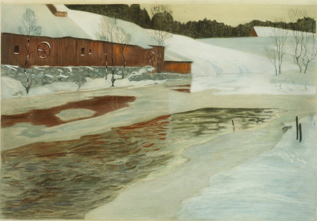 Lysaker River by Fritz Thaulow