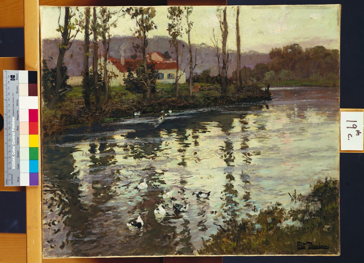 River Landscape with Ducks by Frits Thaulow
