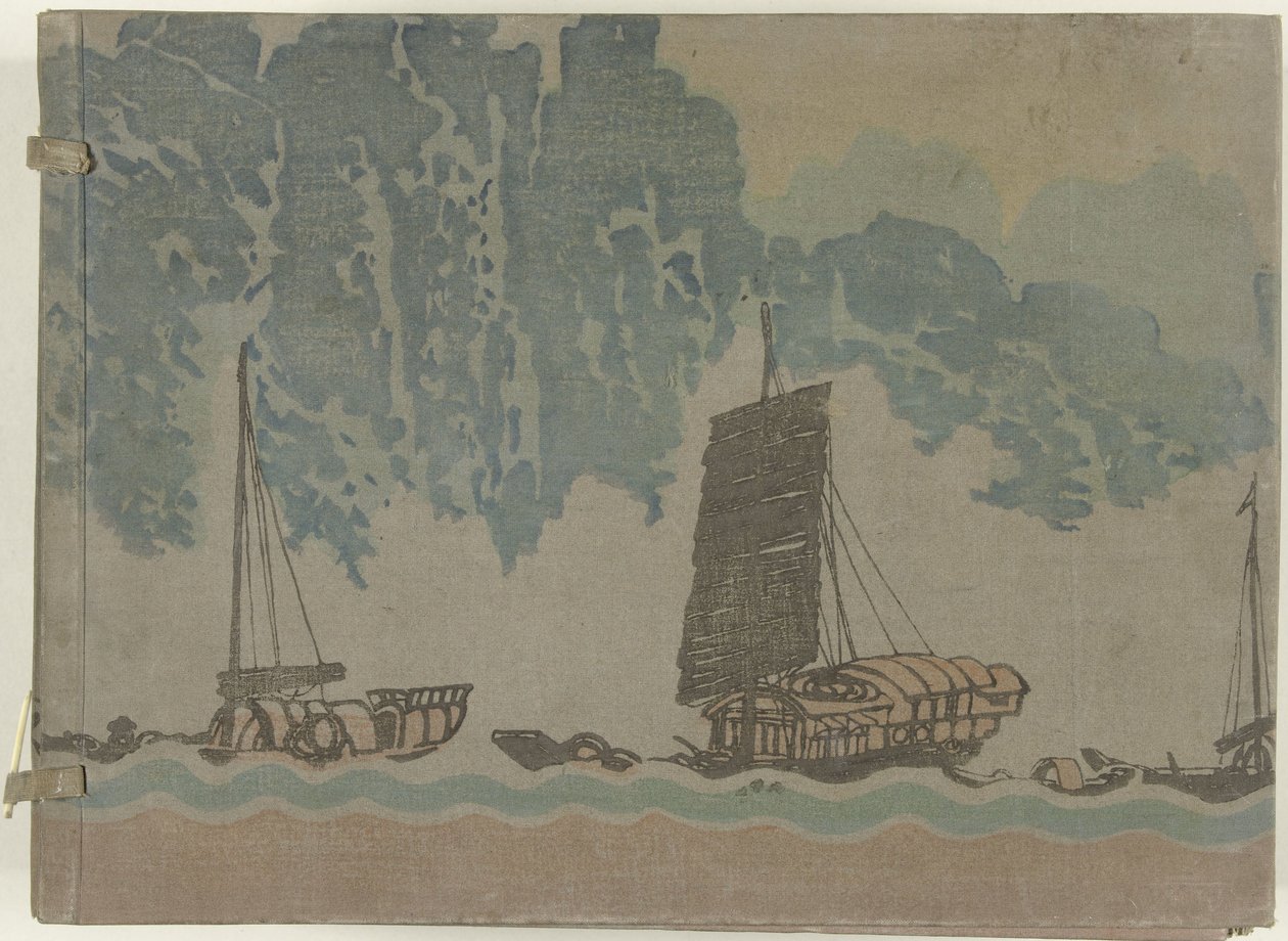 China in 30 Scroll Paintings (title on object: Shina sanju gakan) by Fukuda Bisen