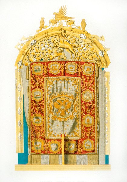 The boyhood throne of Peter the Great - plate from 