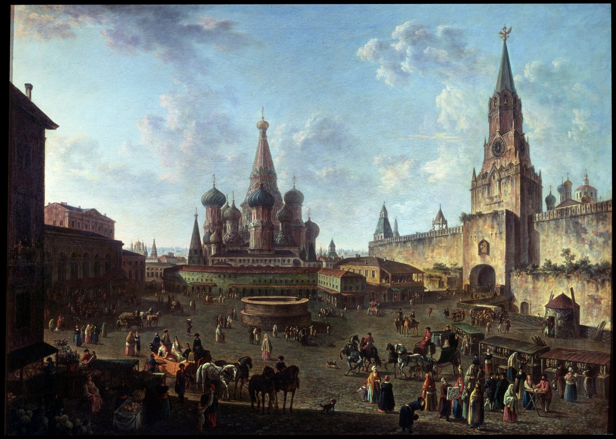 The Red Square in Moscow by Fyodor Yakovlevich Alexeev