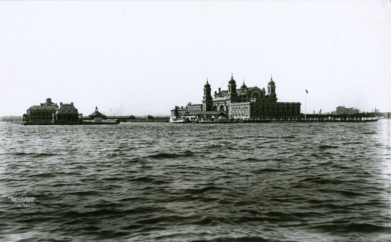 Ellis Island, New York Harbour, 1903 by G.P. Hall und Sohn