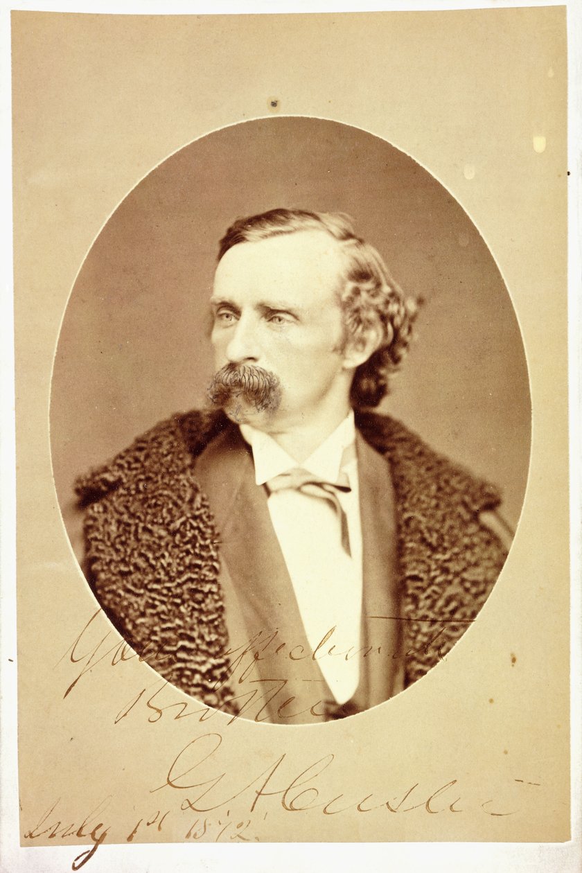 Cabinet portrait of George Armstrong Custer, signed and inscribed to his brother, Tom Custer by G. A. Custer