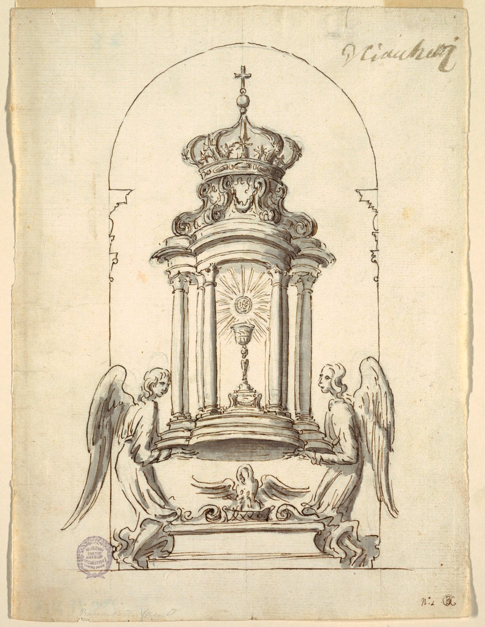 Design for a Tabernacle Door to be Executed in Bronze, ca. 1725 by G B C