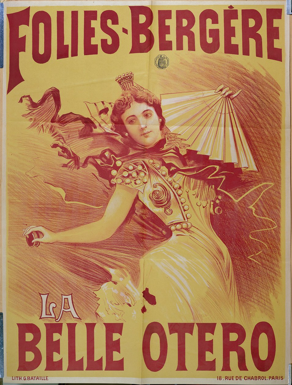 Poster advertising la Belle Otero at the Folies-Bergere by G. Bataille