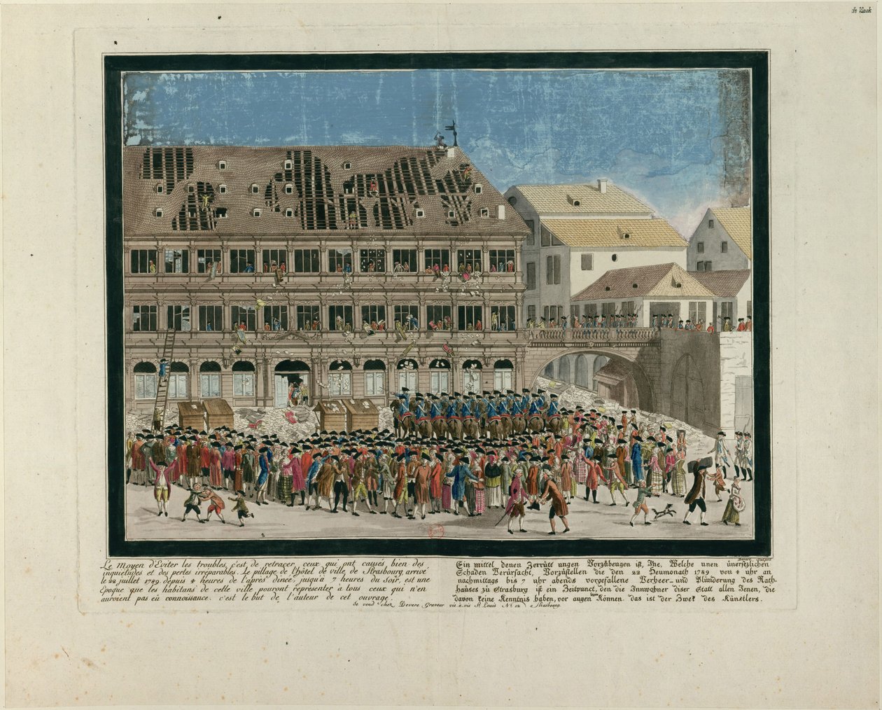 The Storming of Strasbourg City Hall on July 21, 1789, c. 1790 by G. Devere