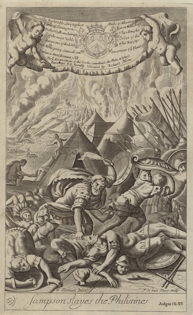 Samson Slays the Philistines by G Freman