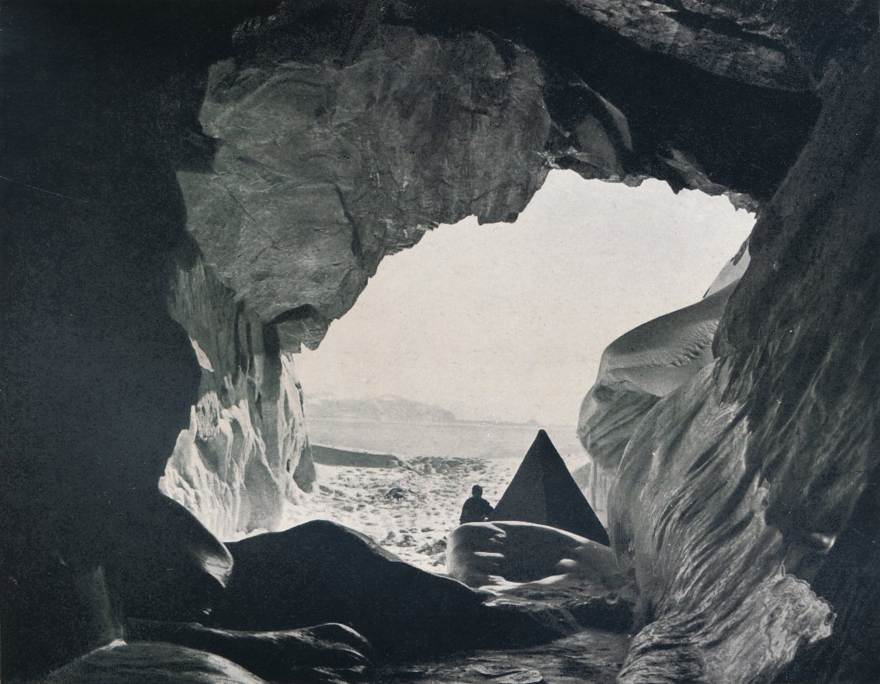 Camp in the Cave Under Penelope Point, 1912, 1913 by G. Murray Levick