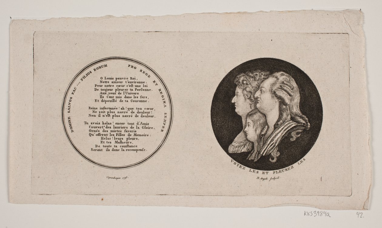 Medallion with Portraits of Louis XVI, His Queen, and Son by G. N. Angelo