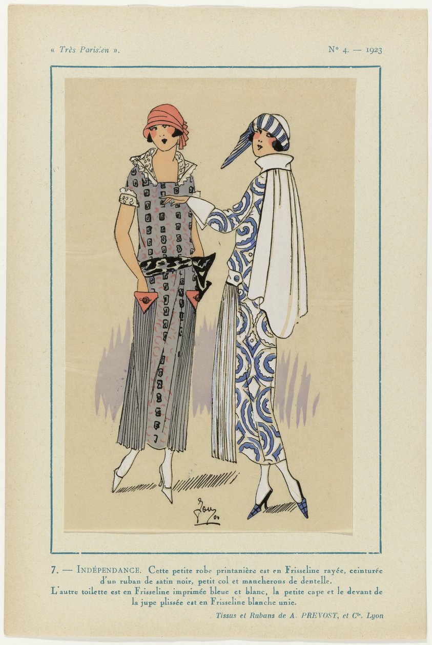 Very Parisian, 1923, No. 4: 7- Independence. This Little Dress... by G P. Joumard
