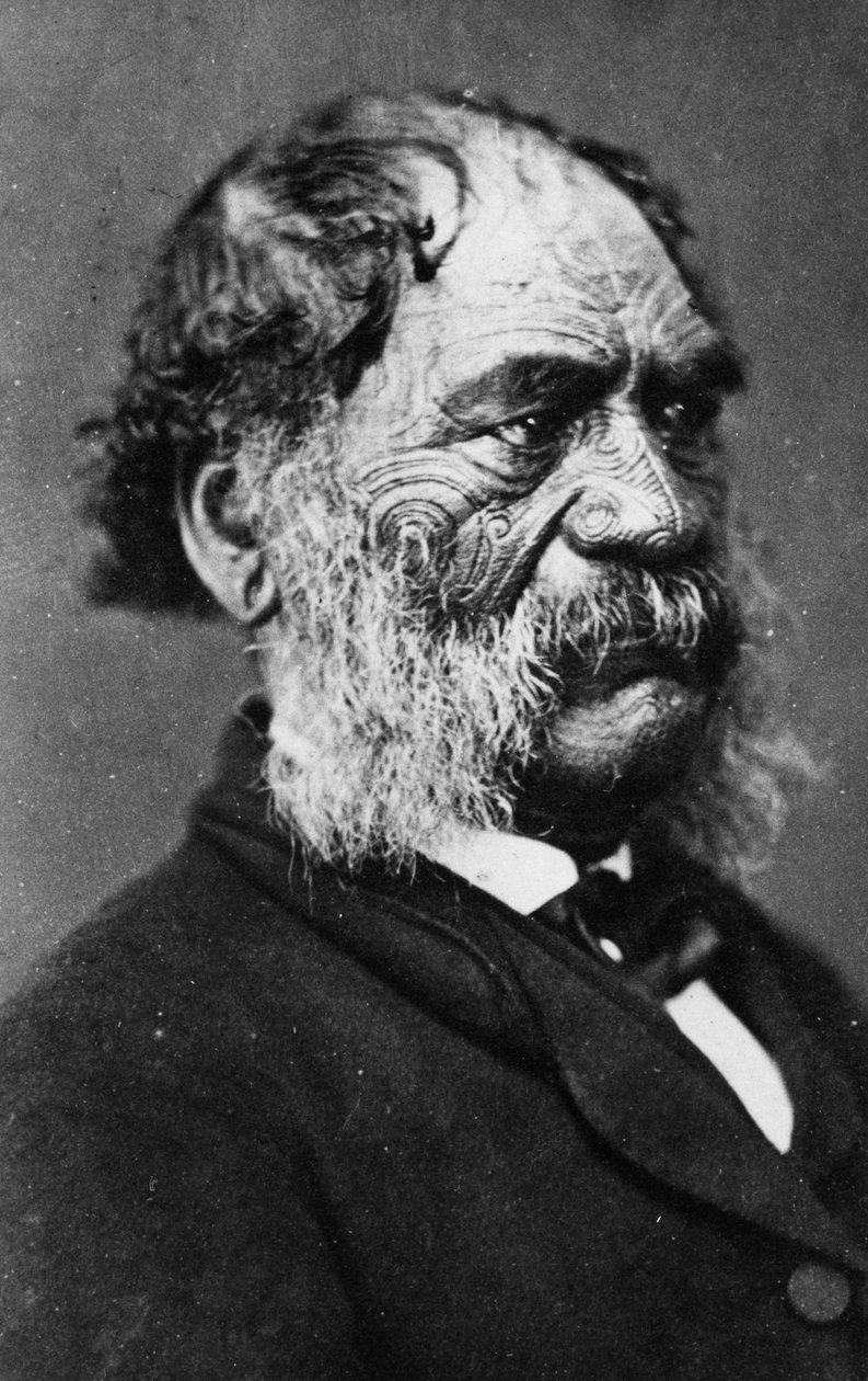 Hori Kingi Te Anaua, Leader of the Ngati Ruaka Tribe, c.1860 by G. W. Bishop