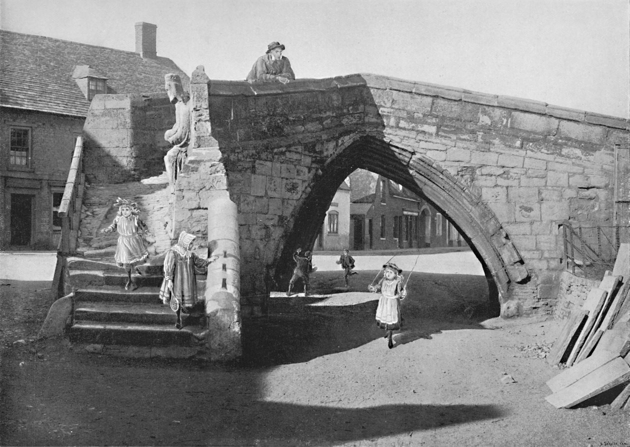 Old Bridge at Crowland, Lincolnshire, c1896 by G. W. Wilson and Company