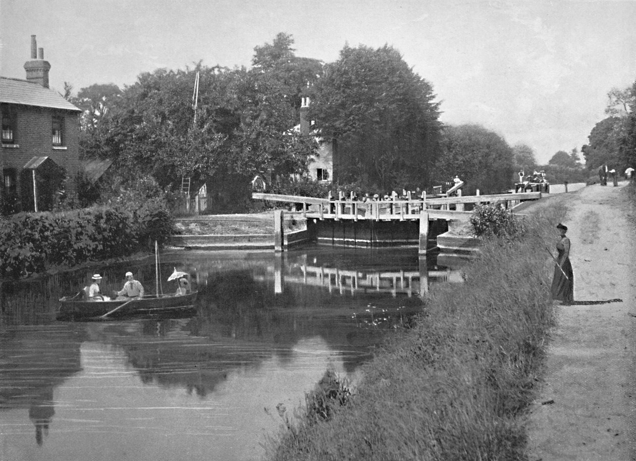 Sonning Lock: On the Thames by G. W. Wilson and Company