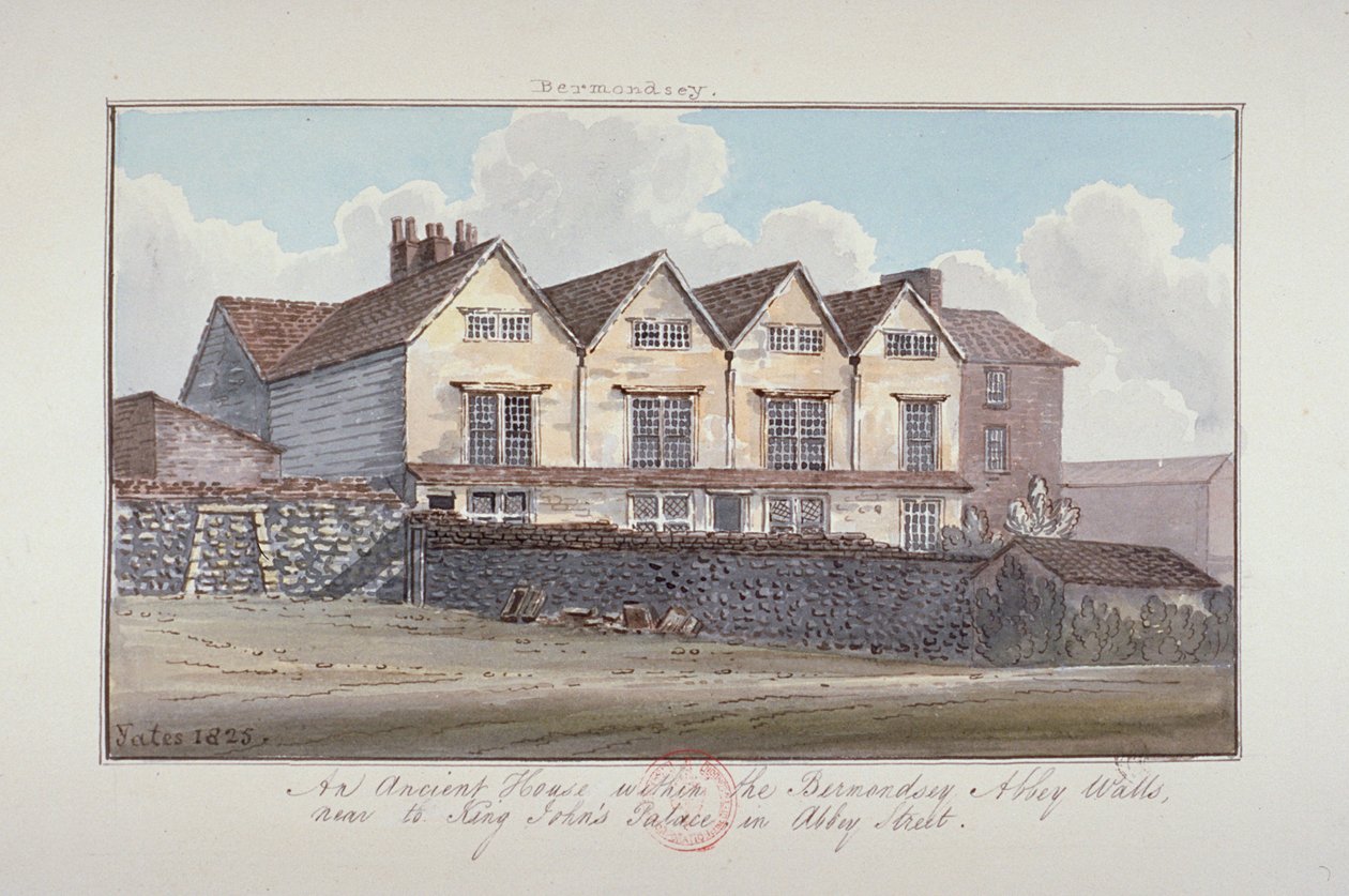 Abbey of St Saviour, Bermondsey, London, 1825 by G Yates