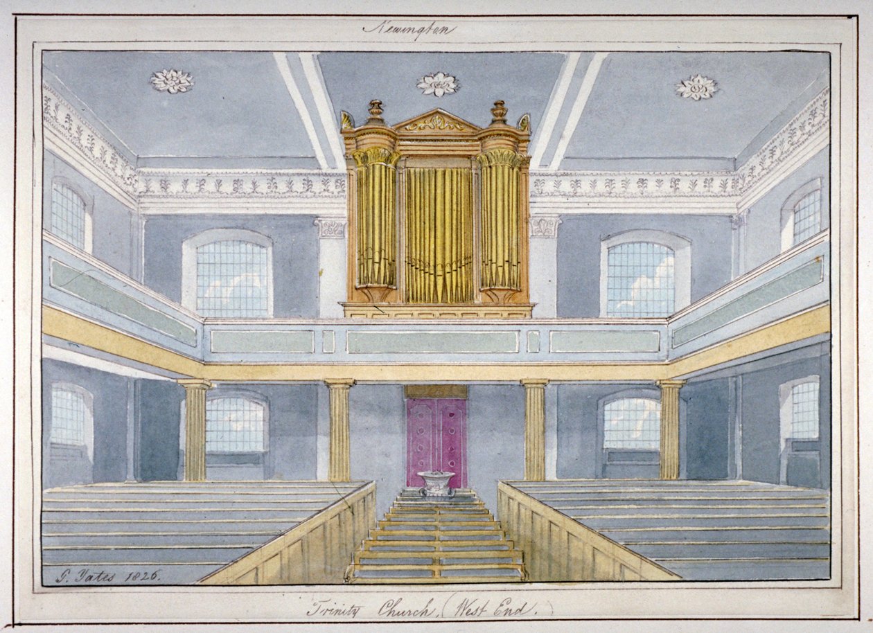 Interior of Holy Trinity Church, Newington, Southwark, London by G Yates