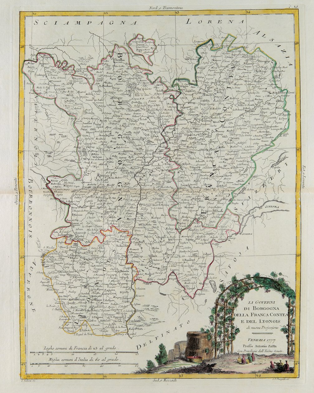 Governances of Bourgogne, Franca Contea and Lyons by G. Zuliani