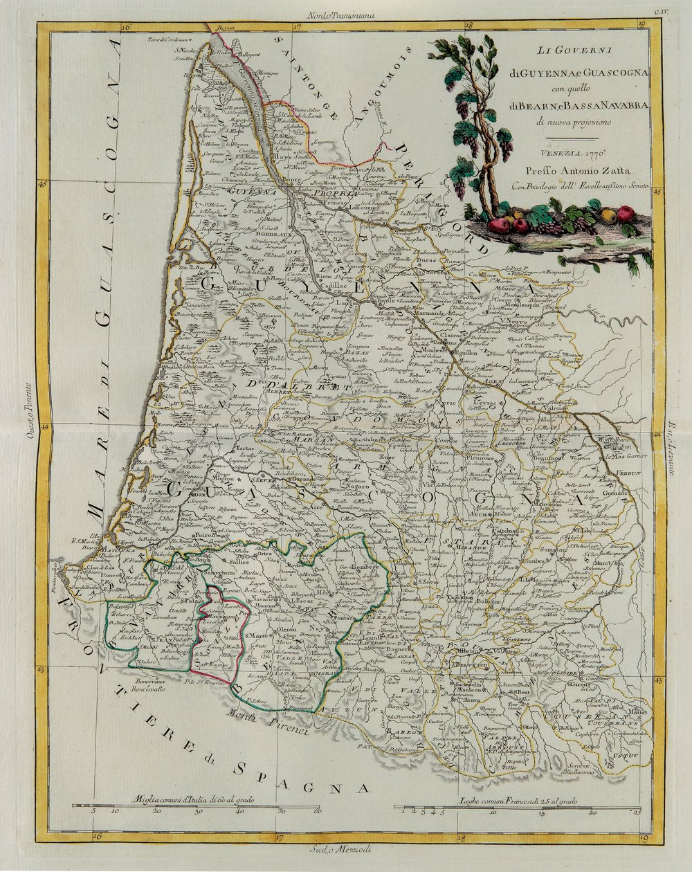 Governances of Guyenne and Guascogne with Bearn and Lower Navarre by G. Zuliani