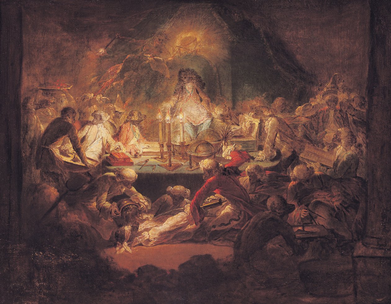 The Monkey Freemasons by Gabriel de Saint Aubin