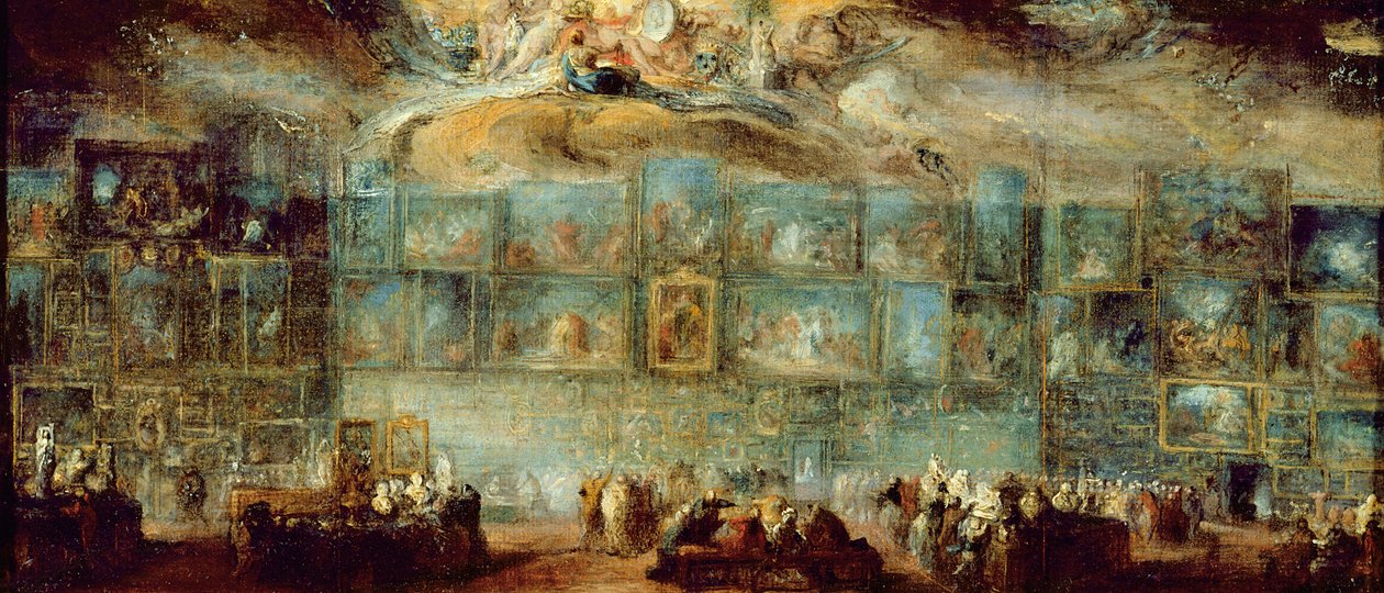 View of the Salon at the Louvre, 1779 by Gabriel de Saint Aubin