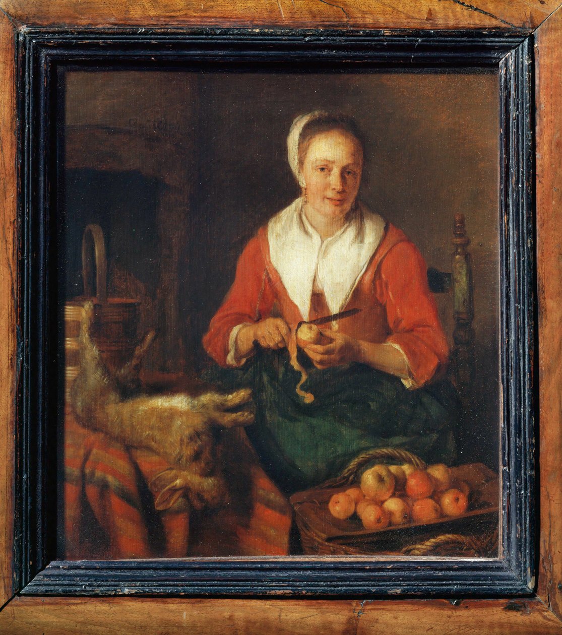 The apple-peeler by Gabriel (attr. to) Metsu