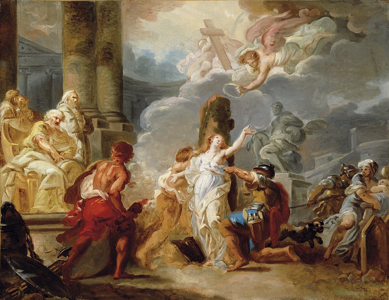 The Martyrdom of a Female Saint, a Sketch by Gabriel Francois Doyen