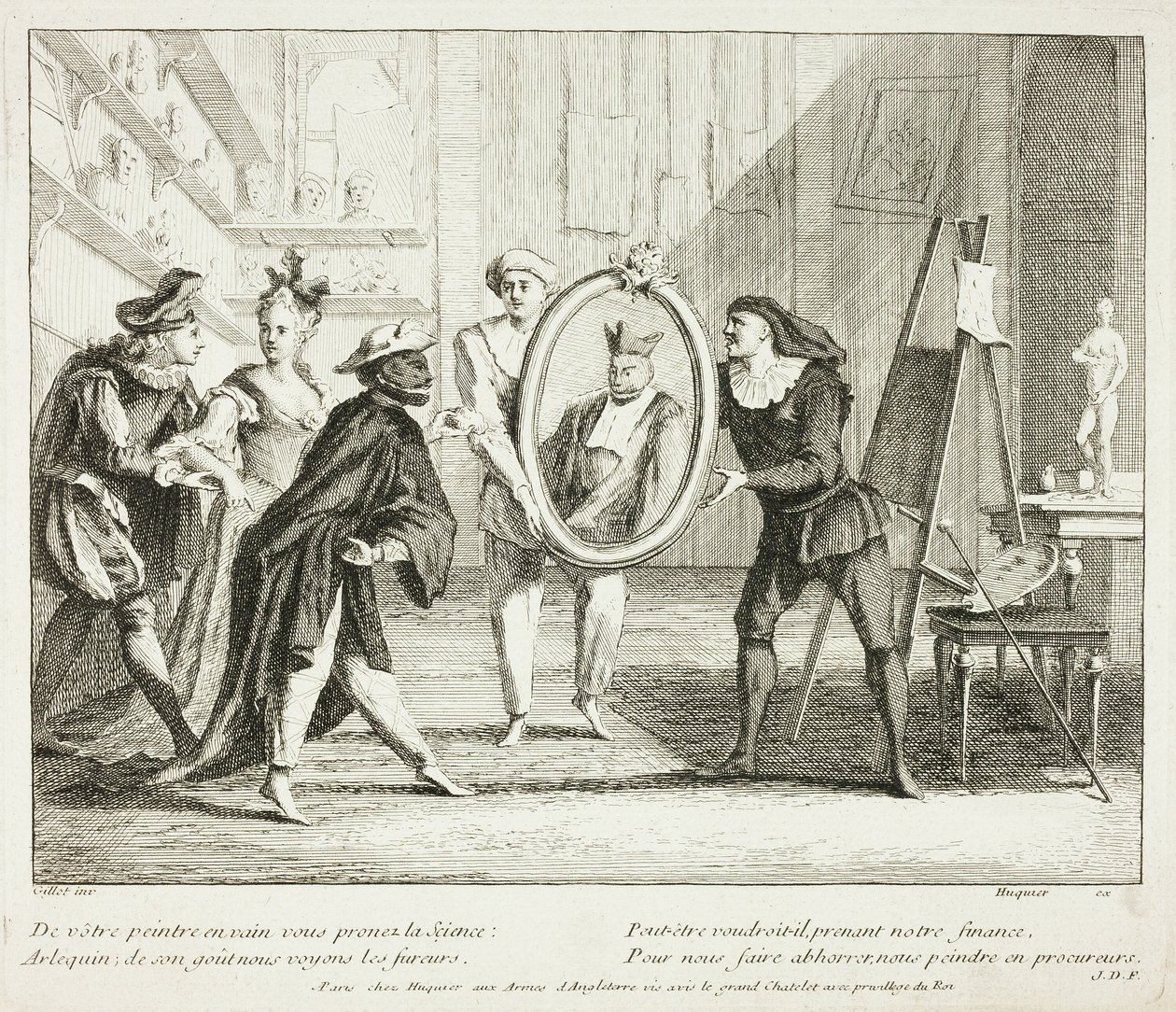 Plate from Book of Comic Scenes by Gabriel Huquier