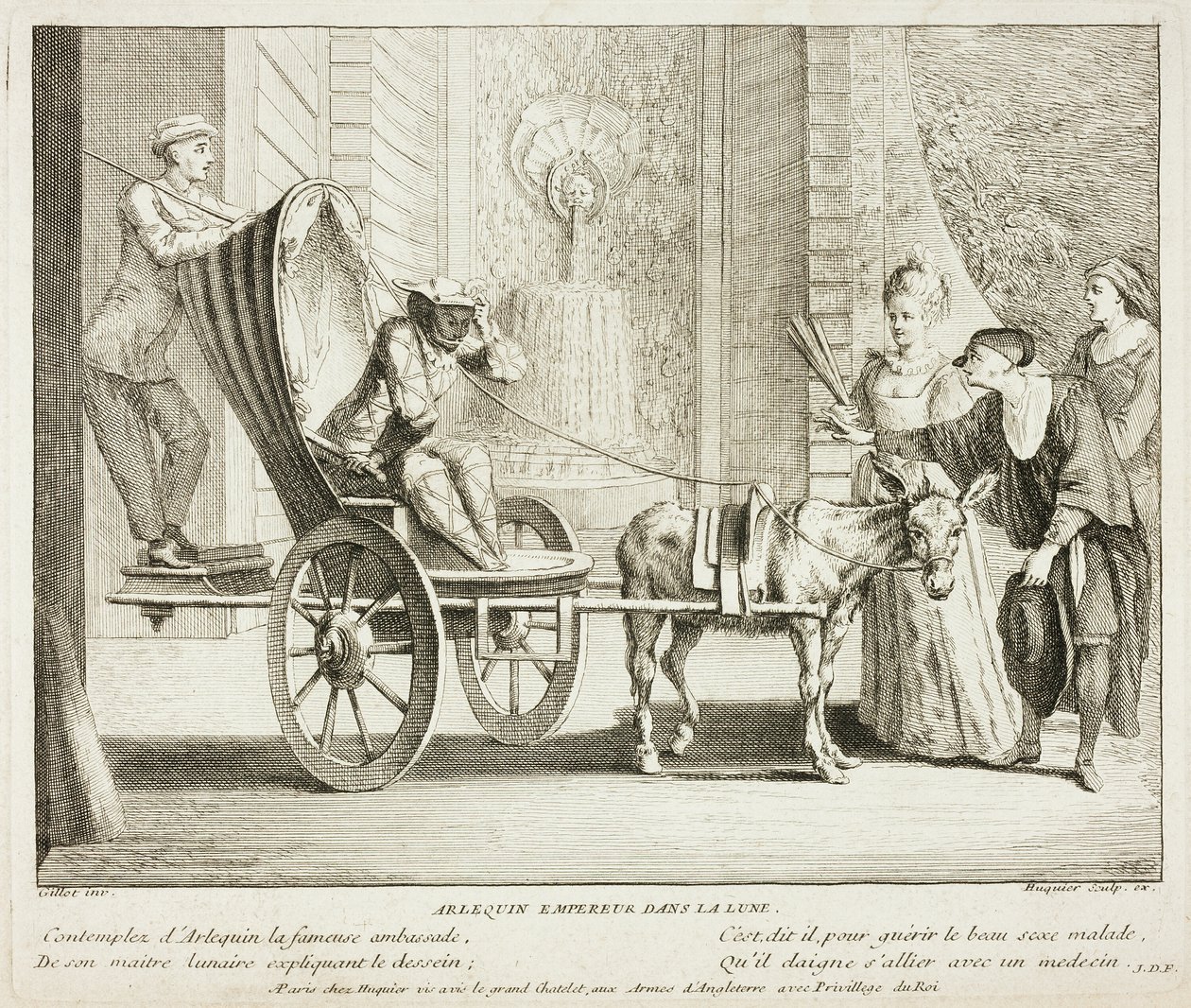 Plate from Book of Comic Scenes by Gabriel Huquier