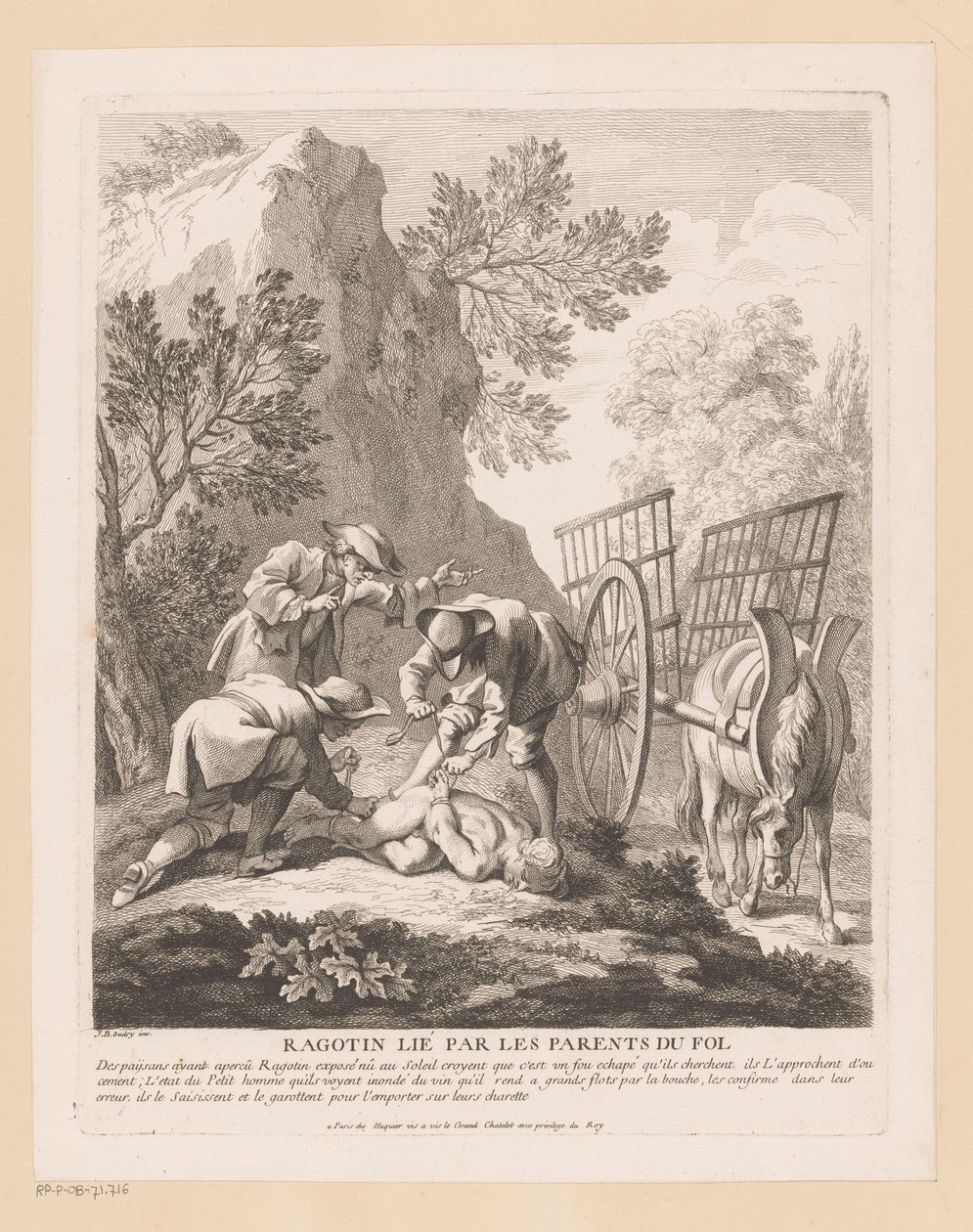 Sleeping Ragotin Tied Up and Abducted by Gabriel Huquier