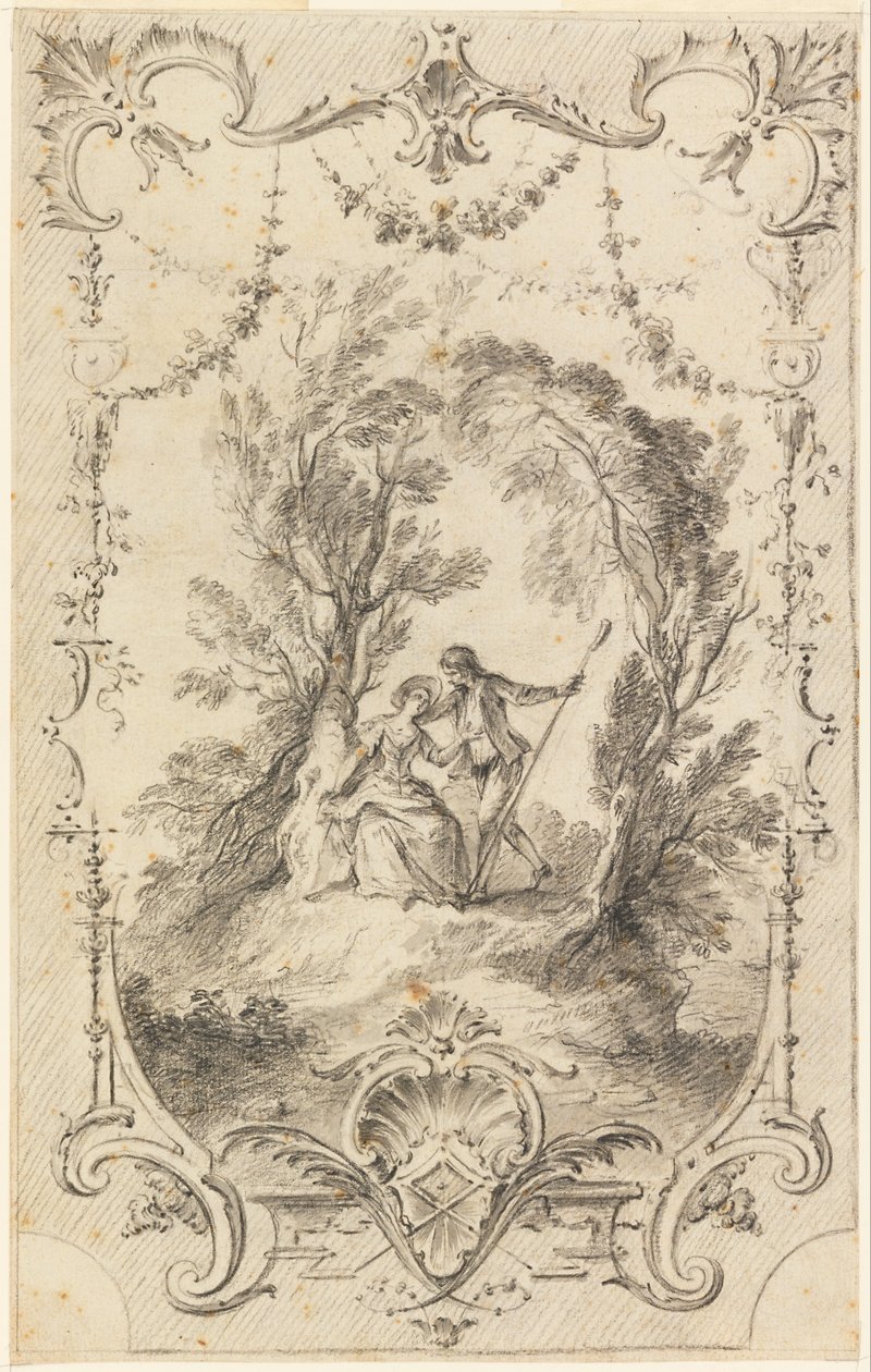 The Eager Shepherd (Preparatory drawing for plate 247 in L