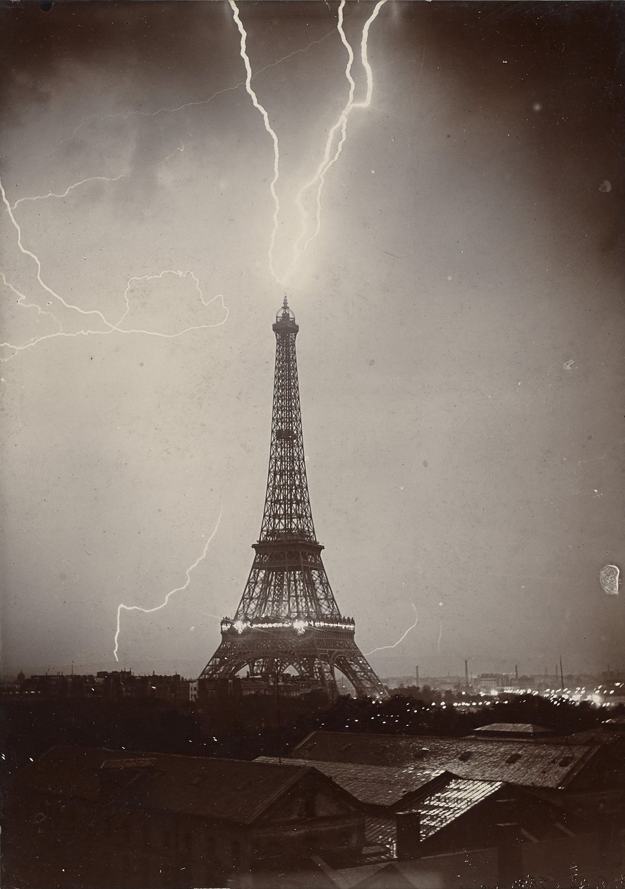 The Eiffel Tower Struck by Lightning, 1902 by Gabriel Loppe