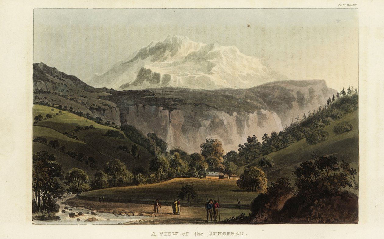 Jungfrau mountain in the Bernese Alps, Switzerland by Gabriel Ludwig (after) Lory