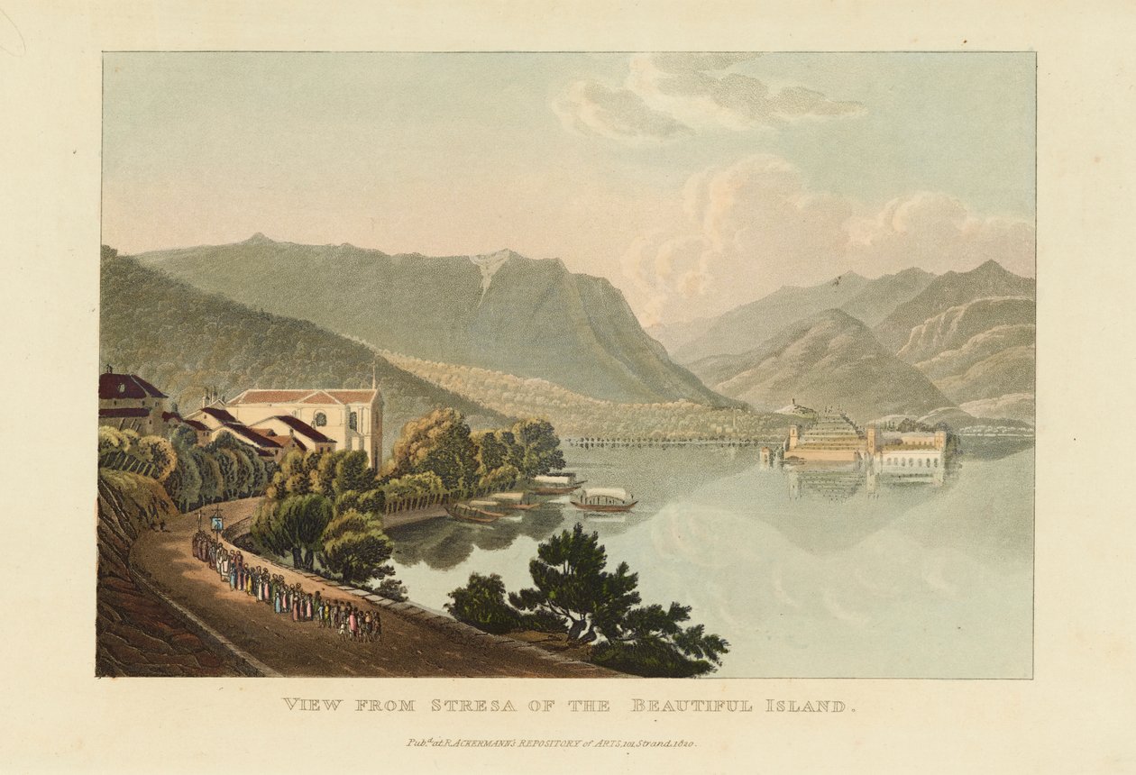 View from Stresa of Isola Bella, Lago Maggiore, before 1820 by Gabriel Ludwig Lory