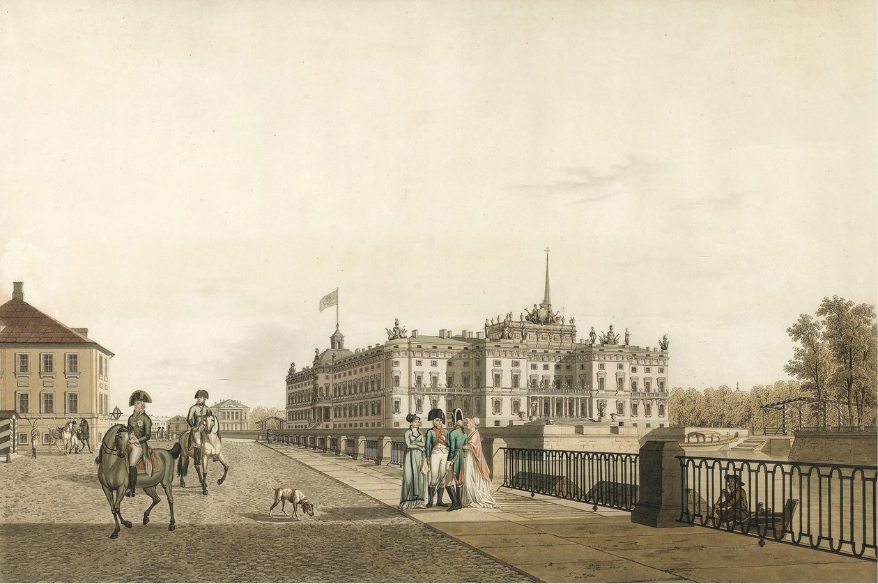 View of the Mikhailovsky Palace by Gabriel Ludwig Lory the Elder