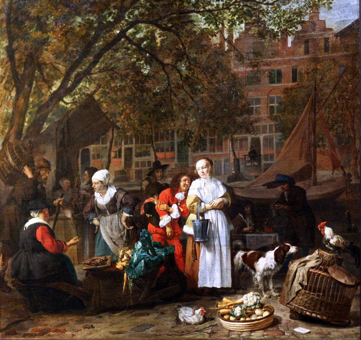 The Vegetable Market in Amsterdam by Gabriel Metsu