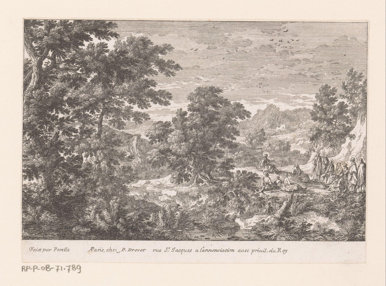 Landscape with Christ Speaking to Disciples by Gabriel Perelle