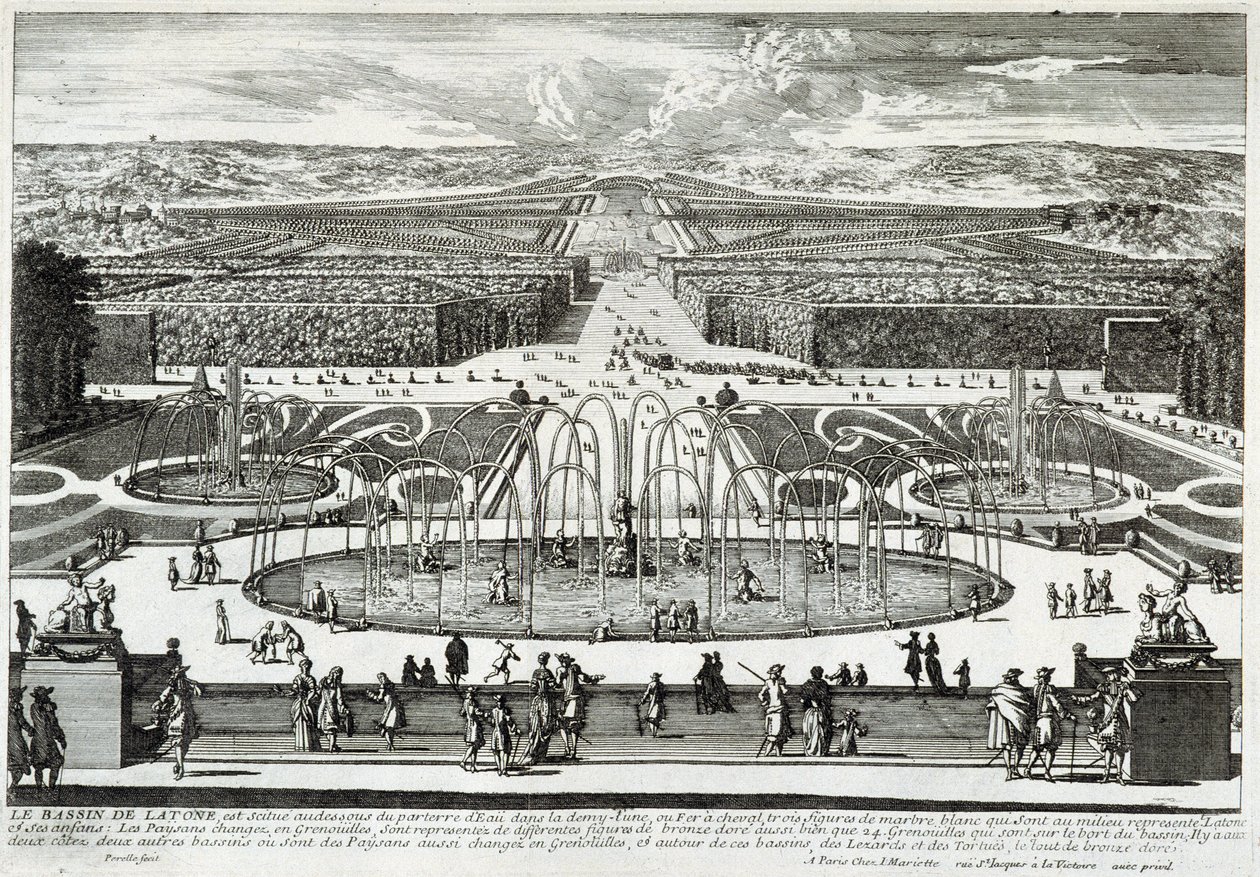The Latona basin in the gardens of the castle of Versailles - by Perelle, late 17th century by Gabriel Perelle