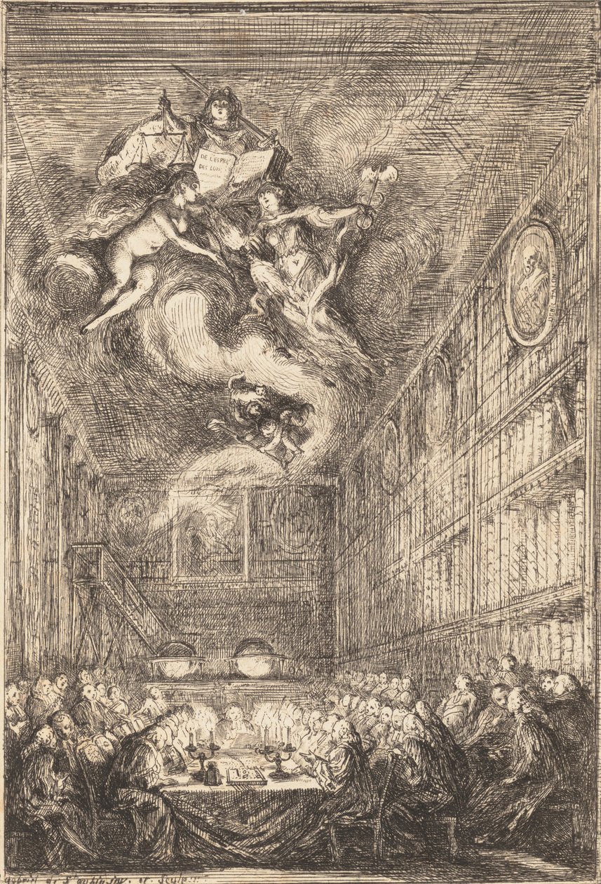 A Conference of Lawyers, 1776 by Gabriel de Saint Aubin