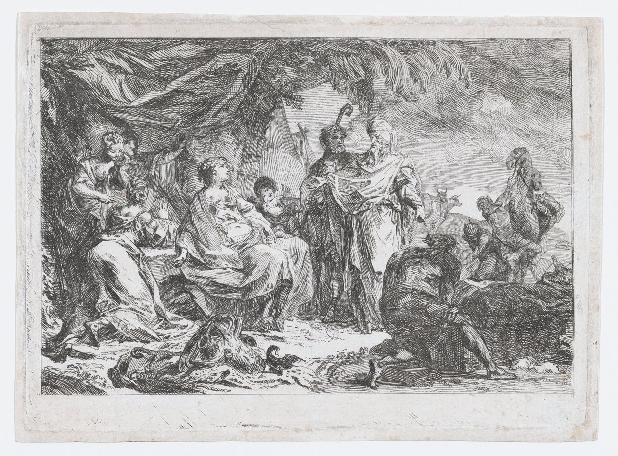 Laban Searching for his Household Gods, ca. 1753 by Gabriel de Saint Aubin