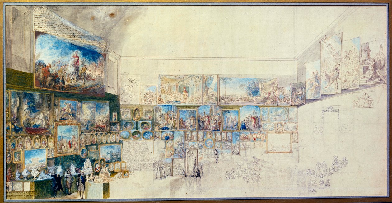 The Salon of 1767 by Gabriel de Saint Aubin