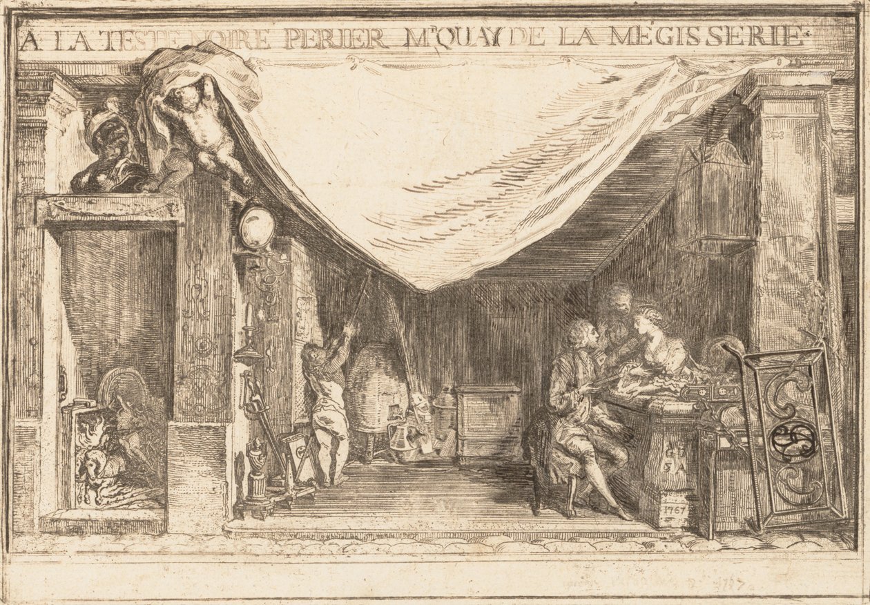 The Shop of M. Périer, Ironwork Merchant, 1767 by Gabriel de Saint Aubin