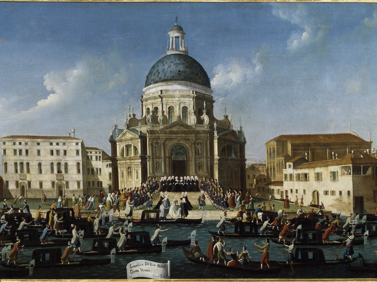 The wedding of a noble lady in Santa Maria della Salute by Gabriele Bella