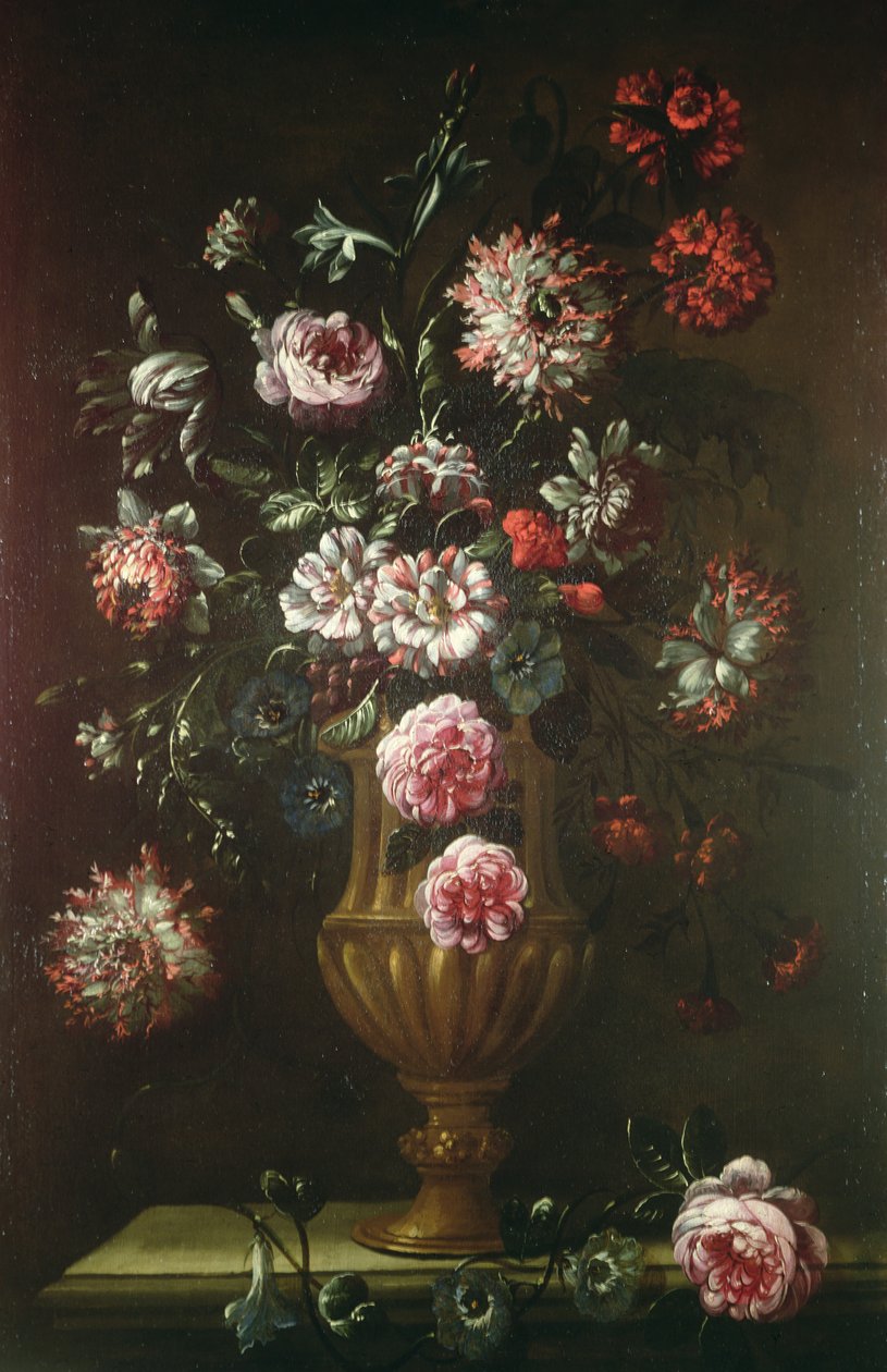Still Life of Flowers in an Urn, 19th Century by Gaetano Cusati