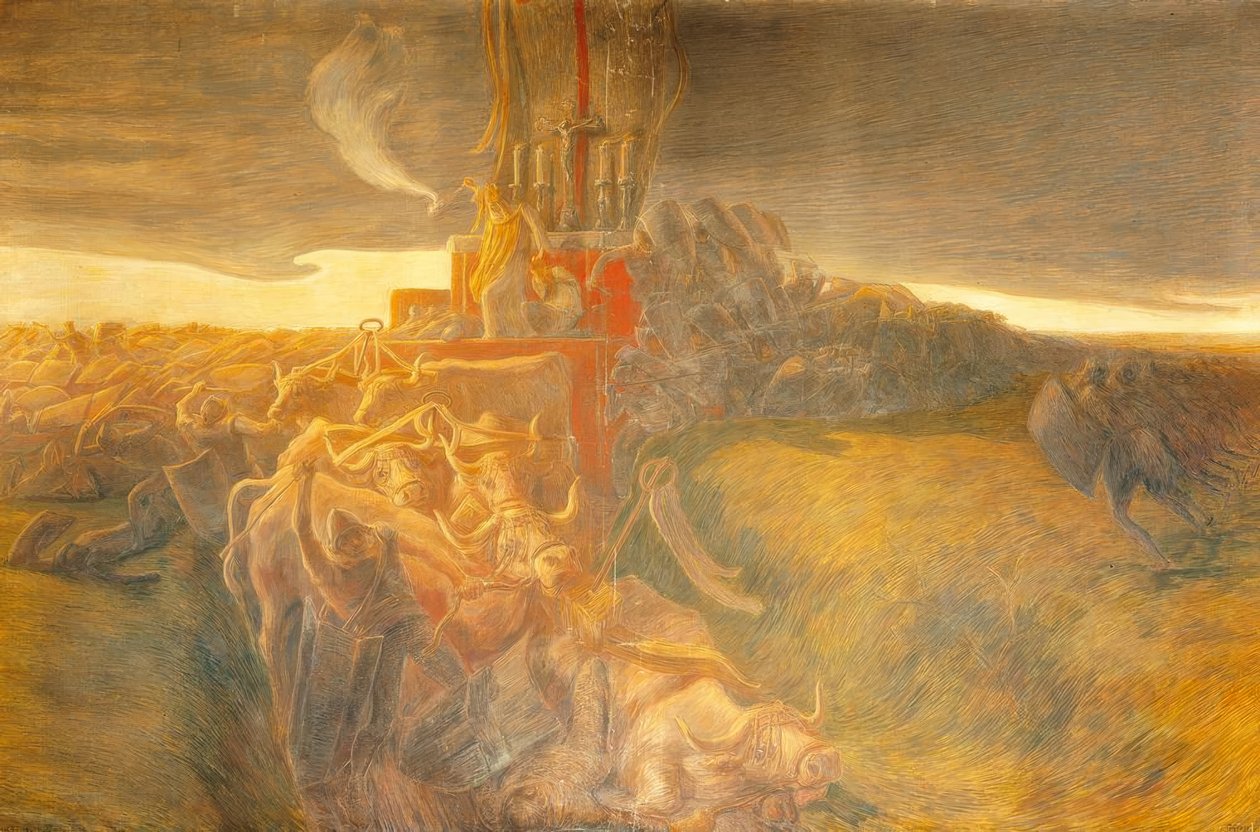 The Battle of Legnano: The Defense of the Carroccio by Gaetano Previati