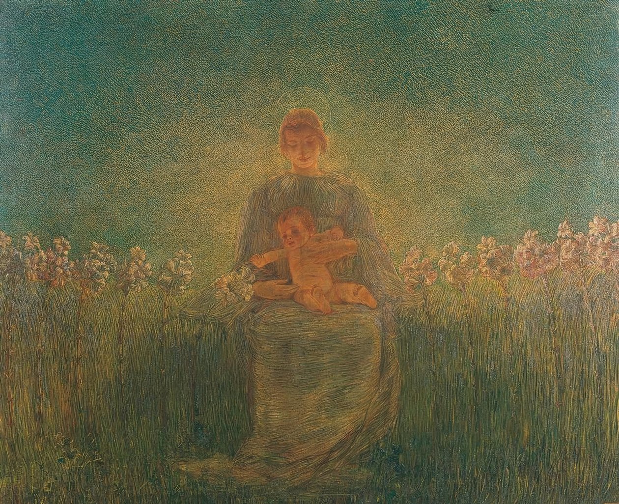 Madonna of the Lilies by Gaetano Previati