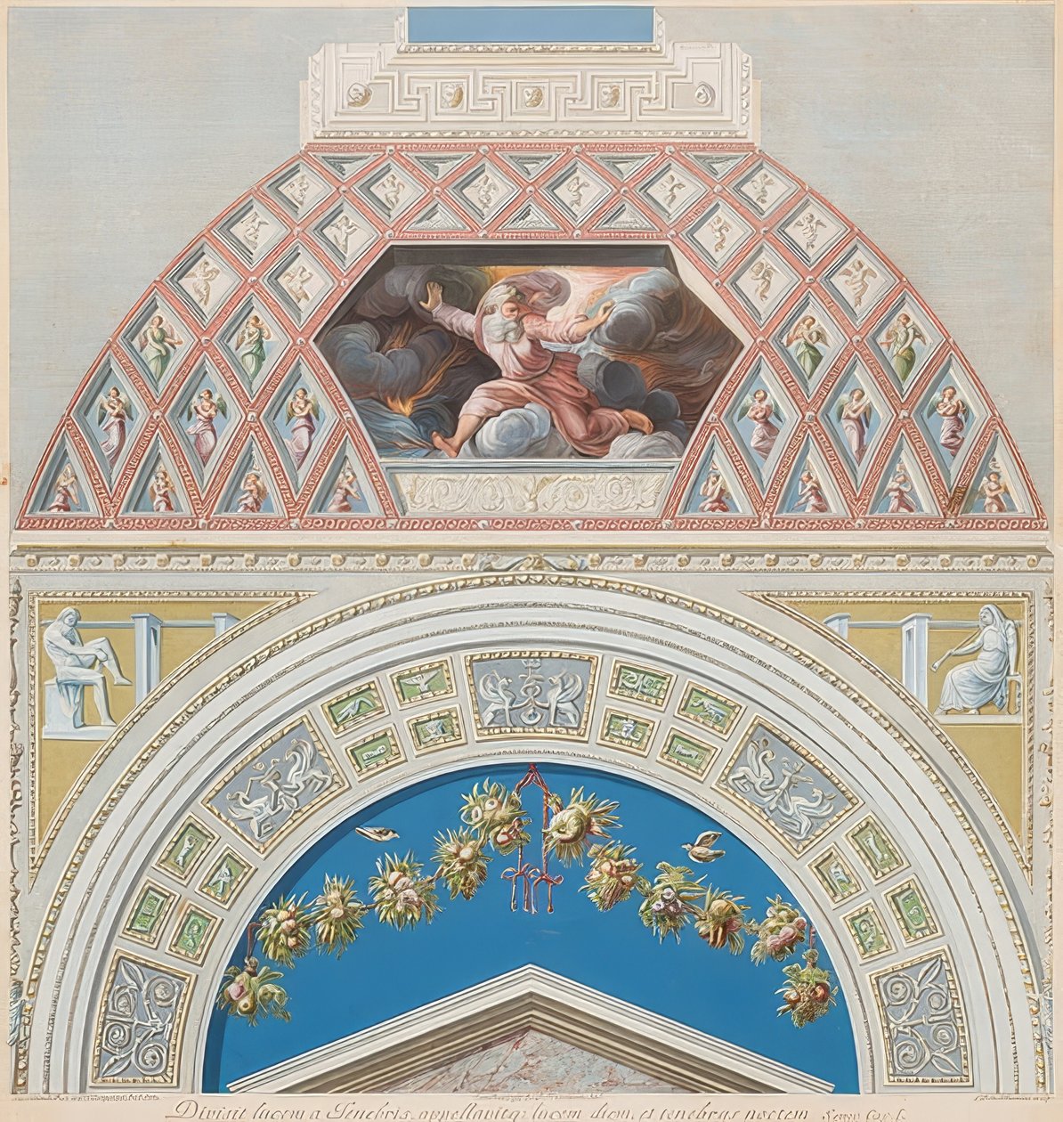 Lunette and Vault Field with God Separating Light and Darkness by Gaetano Savorelli