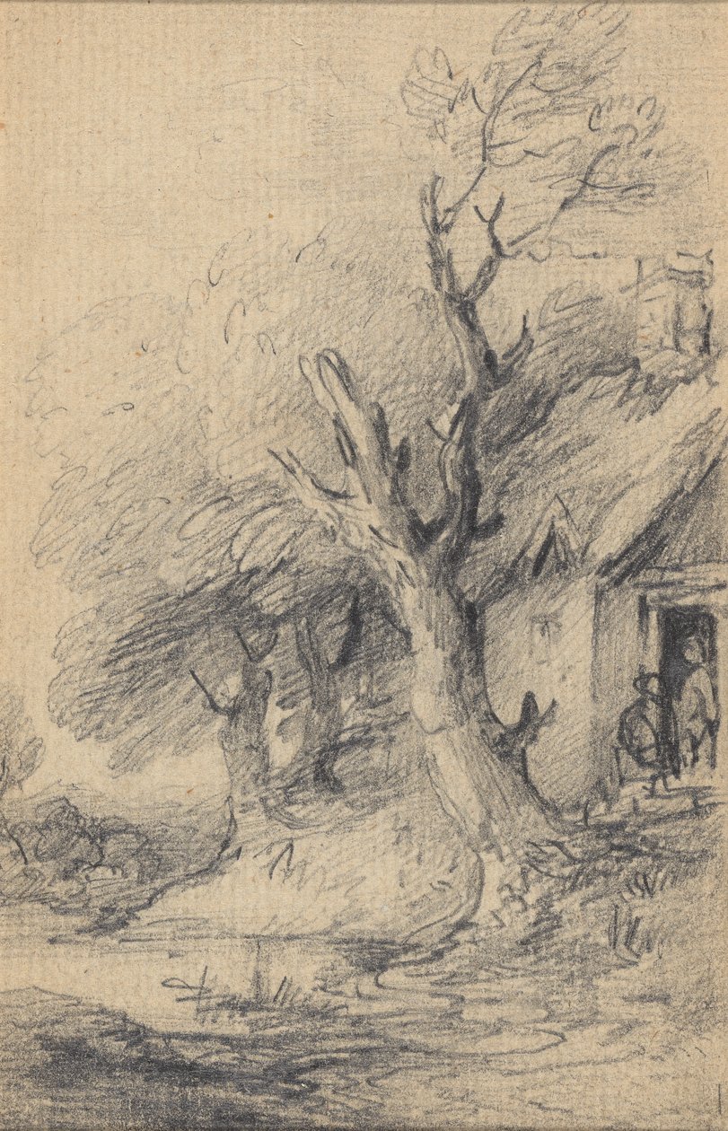 Cottage and Trees by Gainsborough Dupont