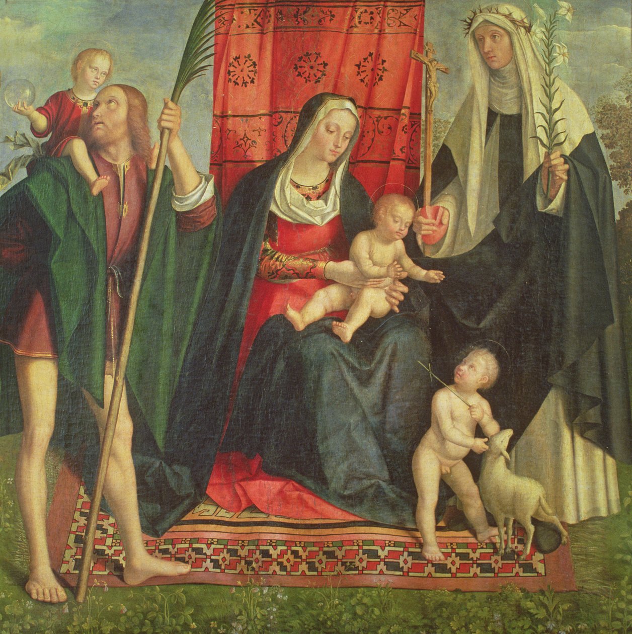 Madonna and Child with Saints by Galeazzo Campi
