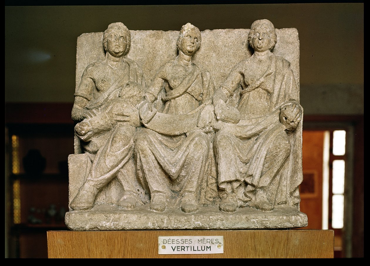 Votive Sculpture of a Triple Mother Deity by Gallo Roman