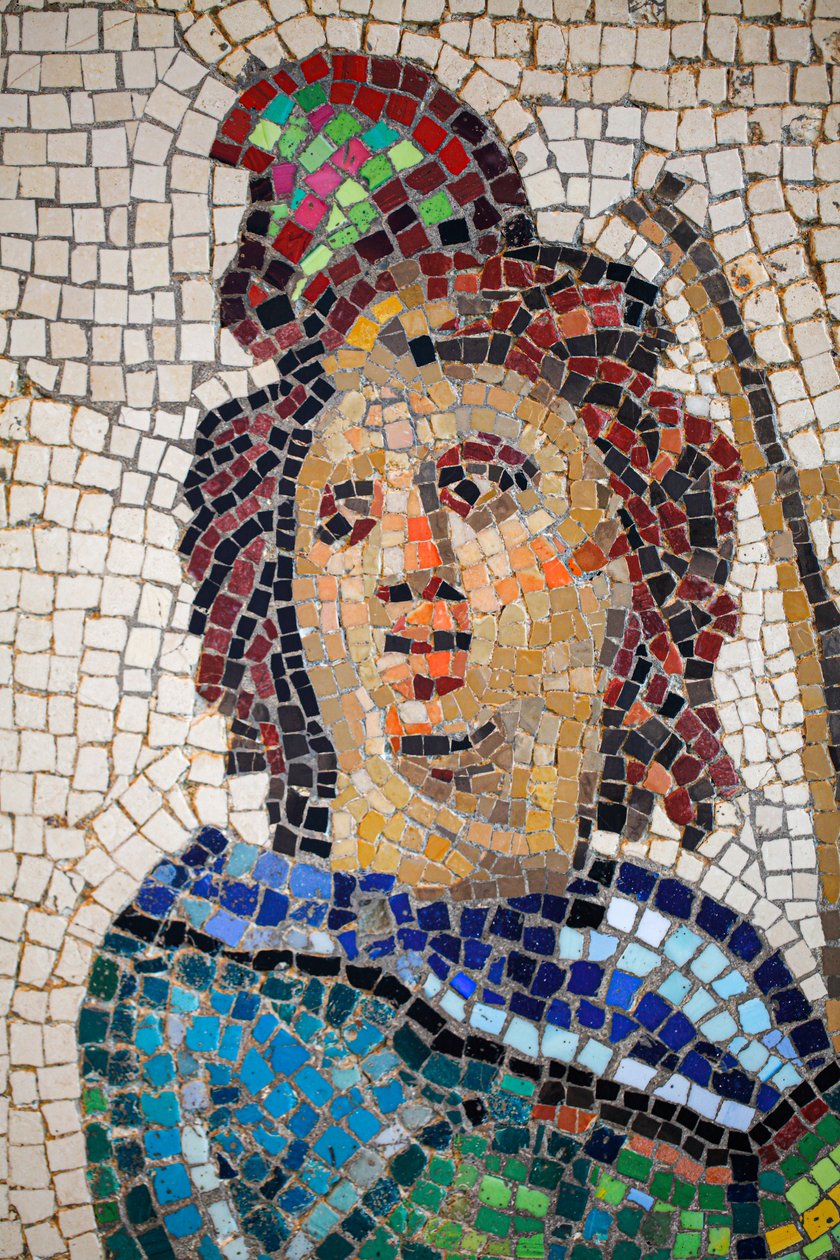 Roman Mosaic Depicting Orpheus Playing the Lyra by Gallo-Roman