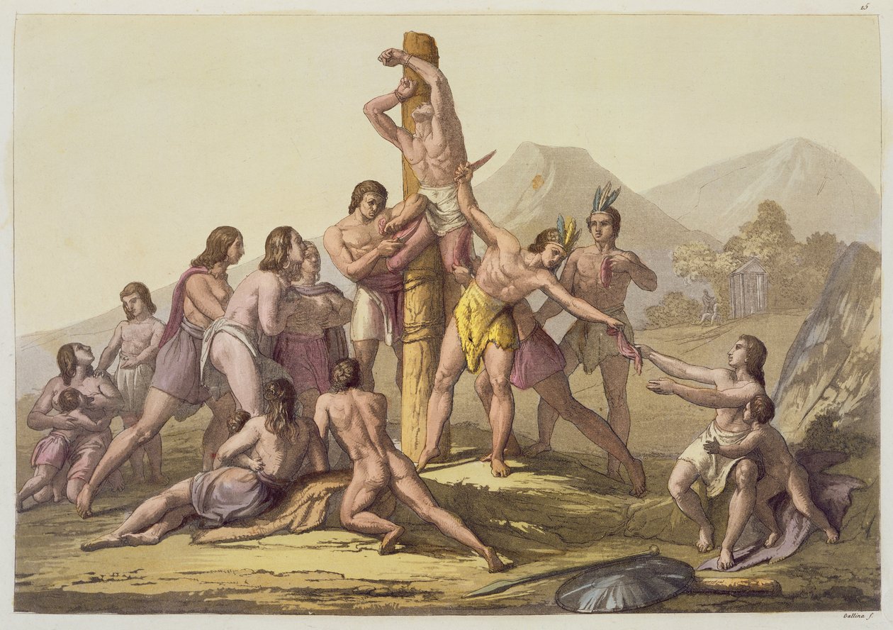 Peruvian Indians Making a Sacrifice, from 